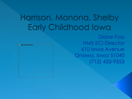 Harrison, Monona, Shelby Early Childhood Iowa Priorities