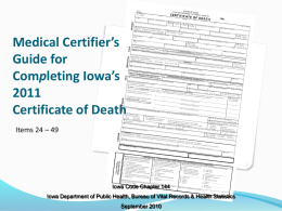 Death Certificate Presentation