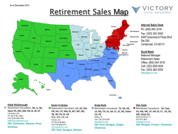 2014 Victory Retirement Sales Map
