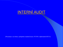 Úloha interního auditu