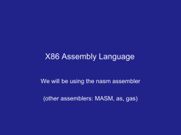 x86 Assembly Intro