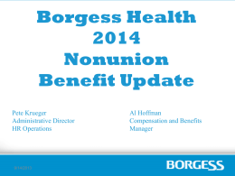 BH 2014 Benefit Update