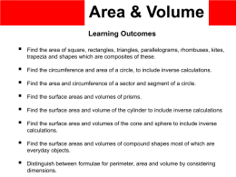 c) Areas and Volumes - Student - school