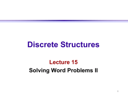 Lecture 15