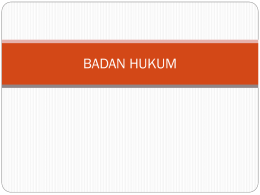 BADAN HUKUM