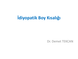 Boy Kısalığı 1 /Uzm. Dr. Demet Tekcan