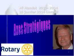 Les axes stratégiques - Rotary International District 1680