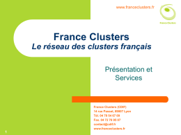 Qu`est-ce que France Clusters?