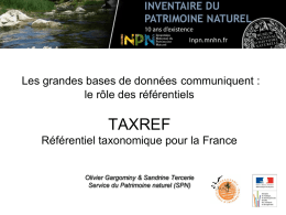 Formation TAXREF ifore juin 2014