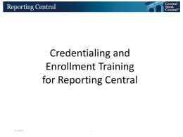 Credentialing PowerPoint - Federal Reserve Bank of Minneapolis