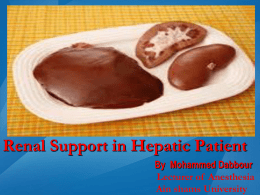 Renal Support in Hepatic Patient