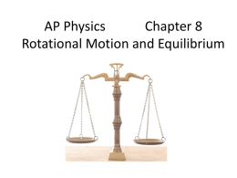 Rotational Motion and Equilibrium PowerPoint
