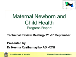 Maternal Newborn and Child Health