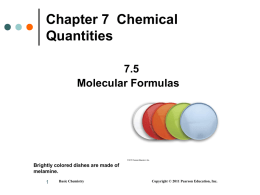 7.5 Molecular Formulas