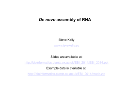 RNA assembly (lecture and hands-on)