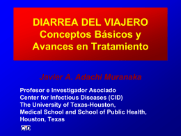 Diarrea del viajero - Dr J. Jes&uacute;s Fernando Flores L&oacute;pez
