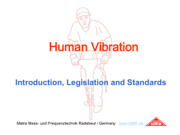 Human Vibration - Introduction, Legislation and