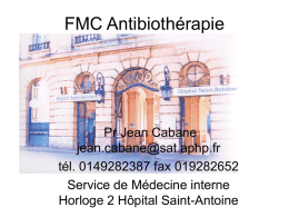 FMC Antibiothérapie - Unaformec Ile de France