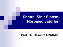 nöromodülatör - Prof. Dr. Hakan Karadağ