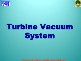 Turbine Vacuum System