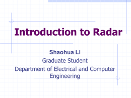 Introduction to Radar