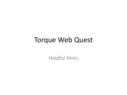 Torque Web Quest