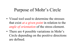 More Mohr`s Circle