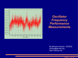 Oscillator Frequency Performance Measurements