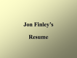 Jon Finley`s - JonFinley.com