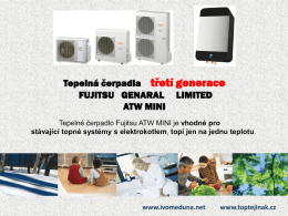 Fujitsu ATW MINI - Tepelná čerpadla na míru