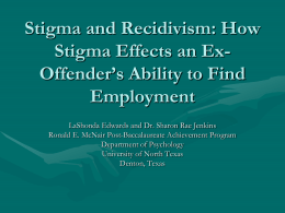 How Stigma Effects an Ex-Offender`s ability to find employment