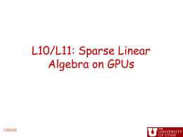 Sparse Linear Algebra