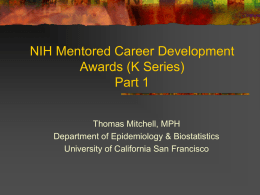 Mentored Career Development Awards (K series)