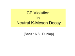 CP Violation - Department of Physics, HKU