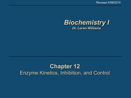 12 Enzyme Kinetics - School of Chemistry and Biochemistry