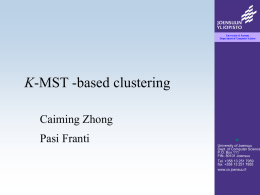 K-MST-based clustering