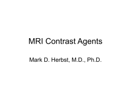 MRI Contrast Agents