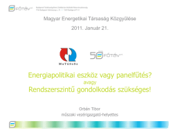 Power Point prezentáció - Magyar Energetikai Társaság