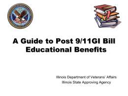 A Guide to Post 9/11 GI Bill Educational Benefits