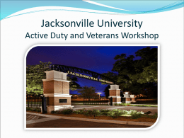 VA Education Benefits at JU