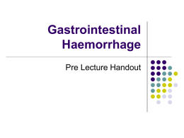 Gastrointestinal Haemorrhage