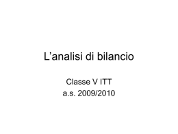 L`analisi di bilancio
