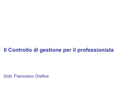Lezione 6 Controllo di gestione
