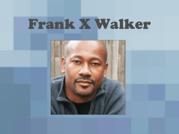 Frank X. Walker - Old Cove Press