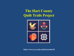 Hart County Barn Quilts Powerpoint