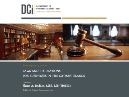Laws & Regulations for Business in Cayman