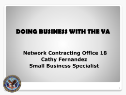 Doing Business with the VA - Contract Opportunities Center