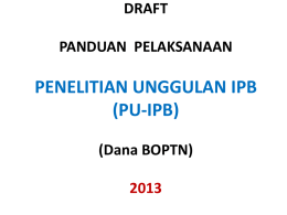 Guidance of Excellence Research IPB of Fund BOPTN FY 2013
