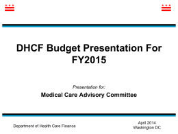 Department of Health Care Finance