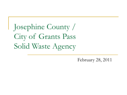 Josephine County Solid Waste Agency